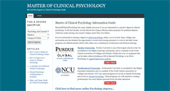 Desktop Screenshot of masterofclinicalpsychology.com